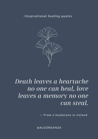 Healing quote from a headstone in Ireland 