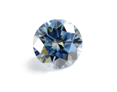 A single round blue-toned Semper Fides diamond