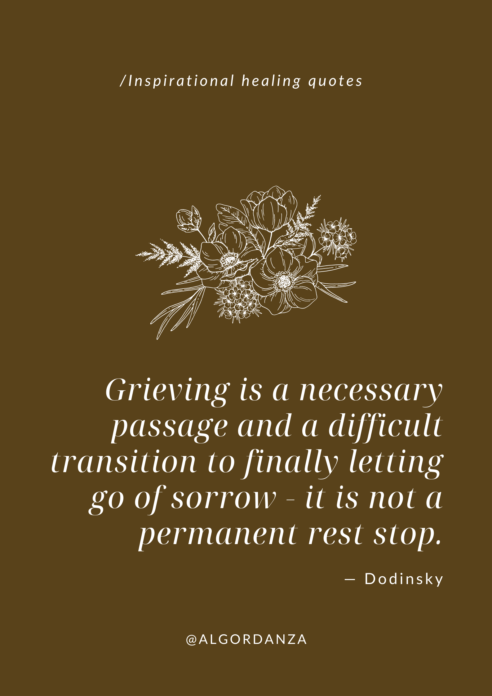 Healing quote from Dodinsky