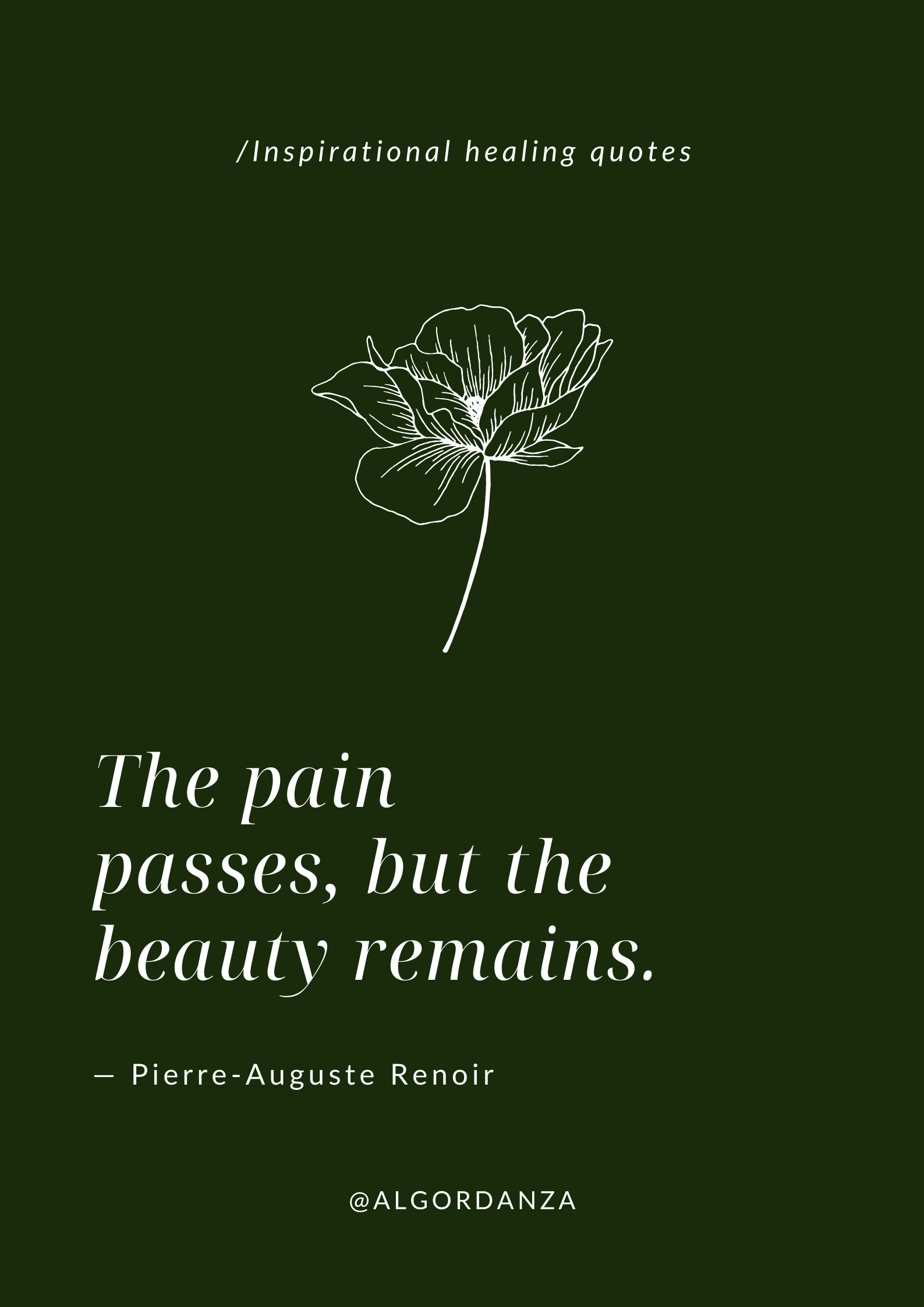 Healing quote from Pierre-Auguste Renoir
